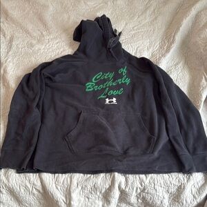 Under Armour Black Hoodie with Green Script